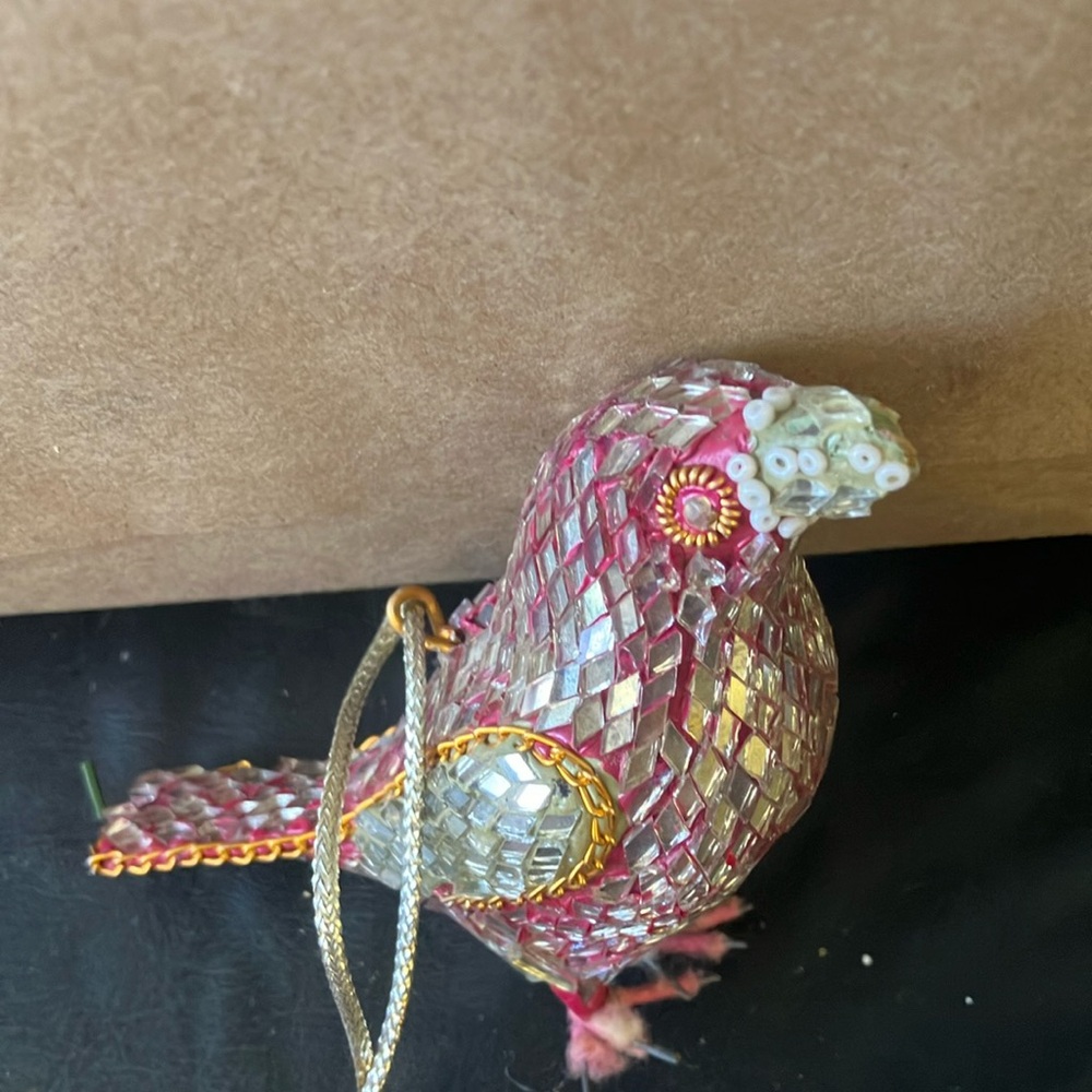 Sparkling bird ornament
